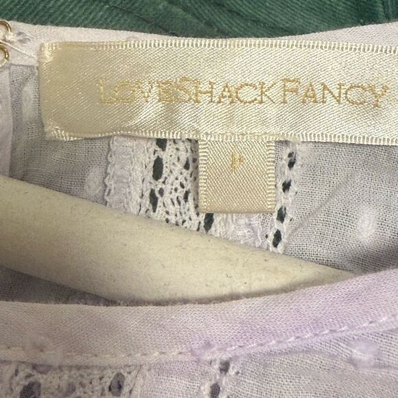 LoveShackFancy Natasha Women’s Dress in Violet Splash Hand Dye. Size P. - Picture 8 of 10